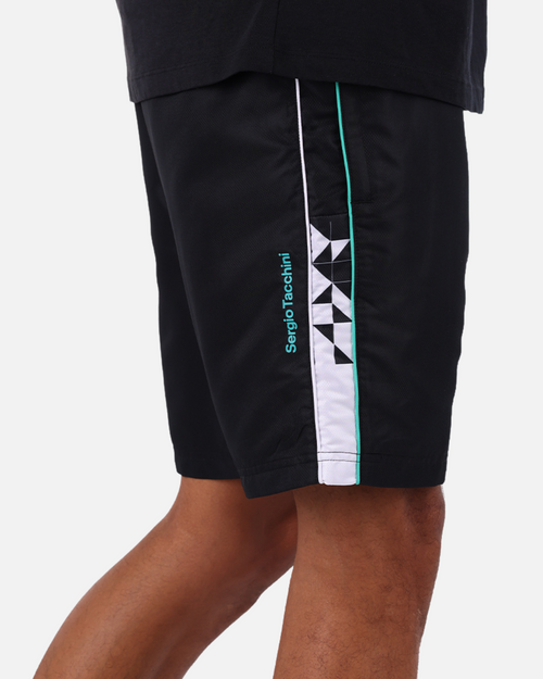 Short Sergio Tacchini Dispersa - Noir/Blanc/Bleu - FootKorner Testing