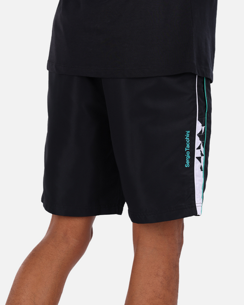 Short Sergio Tacchini Dispersa - Noir/Blanc/Bleu - FootKorner Testing