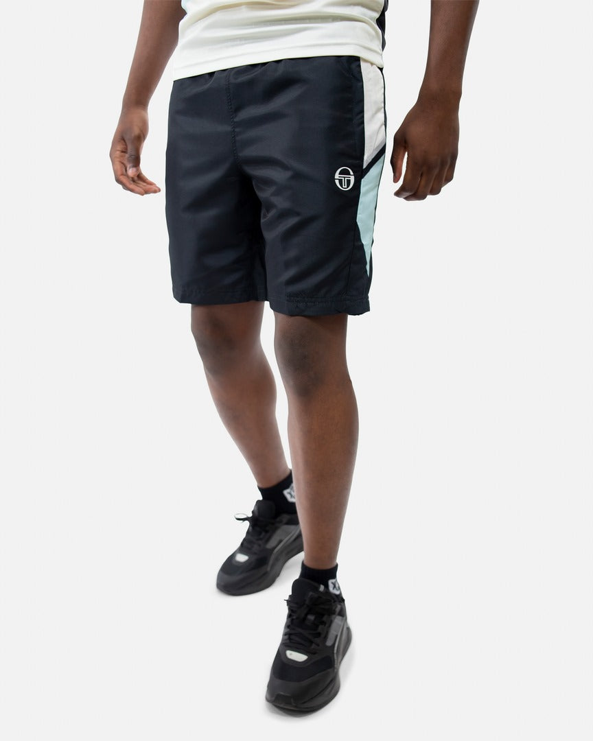 FootKorner TestingShort Sergio Tacchini Scaleno - Noir/Bleu/Blanc