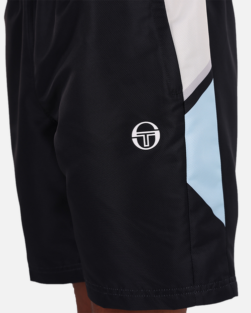 Short Sergio Tacchini Scaleno - Noir/Bleu/Blanc - FootKorner Testing