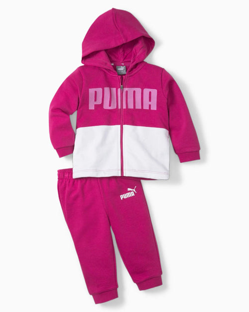 Ensemble Survêtement Puma Minicats Colour-Block Bébé - Rose/Blanc - FootKorner Testing