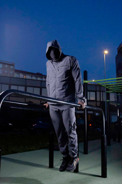 Survêtement Scampia Gara Cagoule intégrée - Bleu - FootKorner Testing
