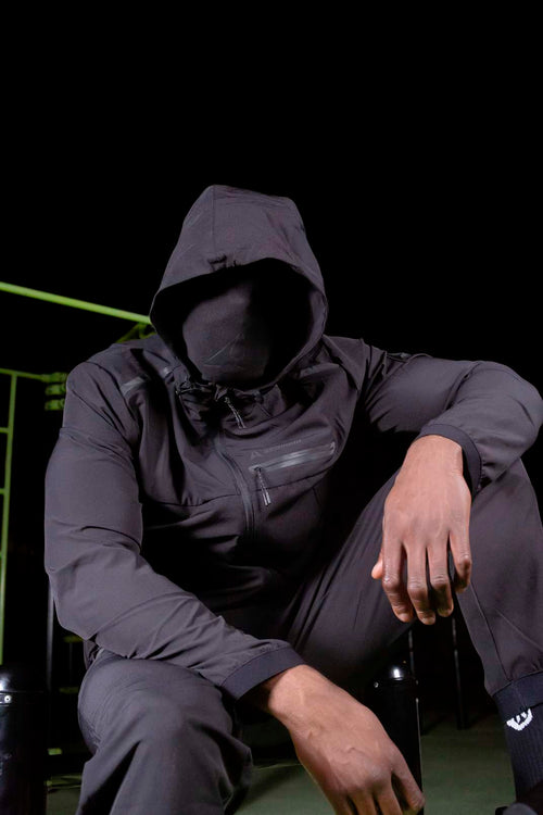 Survêtement Scampia Gara Cagoule intégrée - Noir - FootKorner Testing