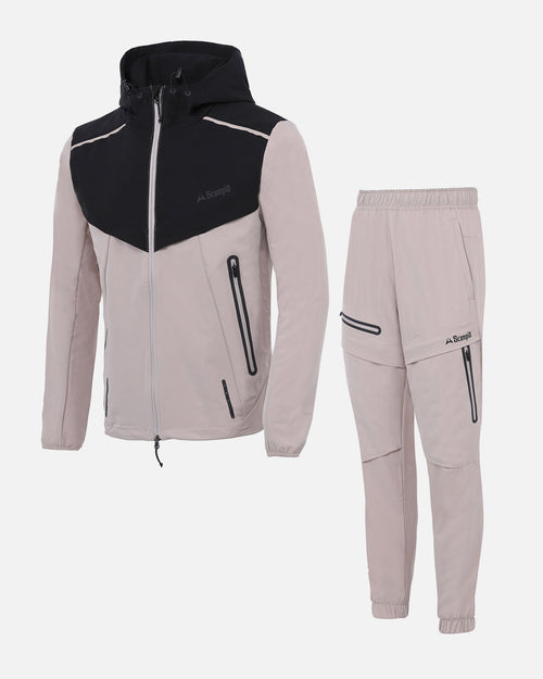 Survêtement Scampia Scalare - Beige/Noir - FootKorner Testing