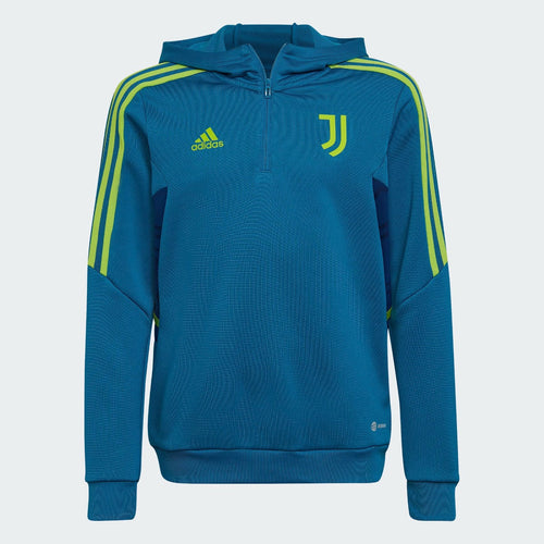 Sweat à Capuche Juventus junior 2022/2023 - Bleu/Vert - FootKorner Testing