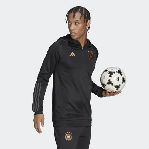 Sweat à capuche Allemagne 2022 - Noir/Doré - FootKorner Testing