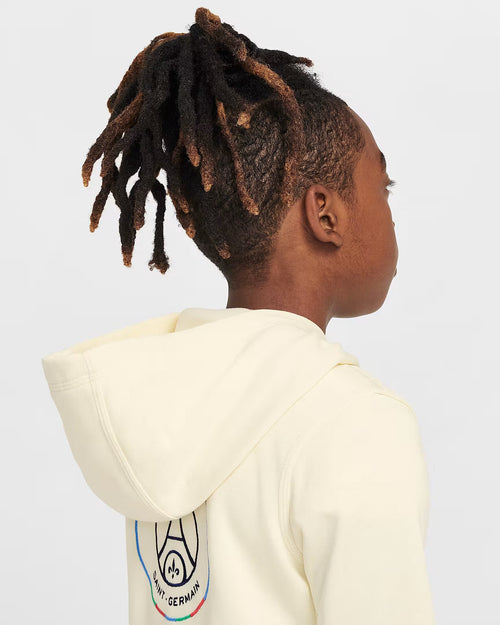 Sweat à capuche PSG Junior 2024/2025 -  Beige/Bleu - FootKorner Testing