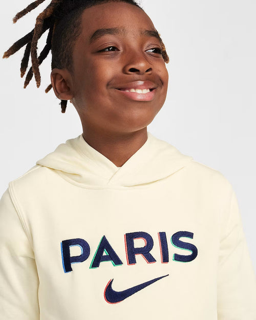 Sweat à capuche PSG Junior 2024/2025 -  Beige/Bleu - FootKorner Testing