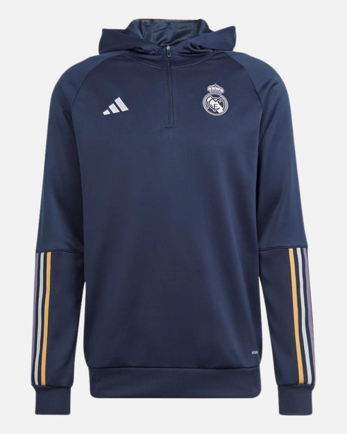 Sweat à capuche Real Madrid 2023/2024 - Bleu/Blanc - FootKorner Testing