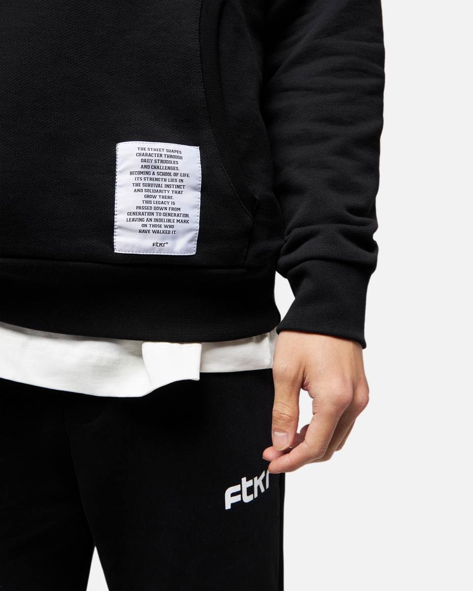 FootKorner TestingSweat à cagoule intégrée FTKR Premium Legacy - Noir