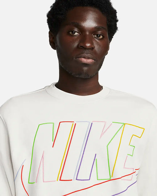 Sweat Nike Club Fleece + - Blanc/Vert/Jaune - FootKorner Testing