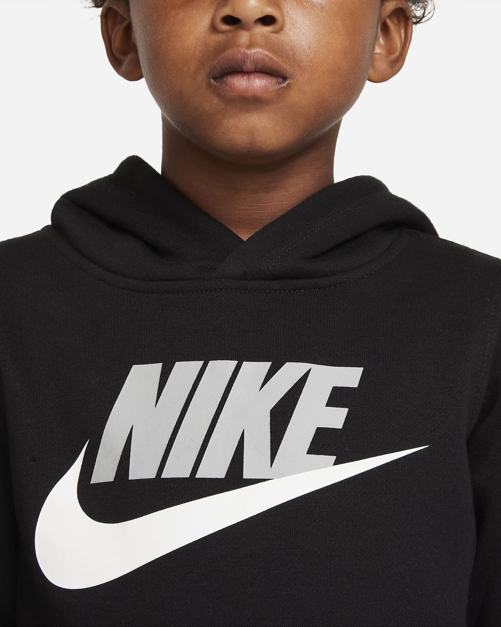 FootKorner TestingSweat Nike Club Fleece Enfant - Noir/Blanc/Gris