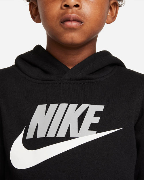 Sweat Nike Club Fleece Enfant - Noir/Blanc/Gris - FootKorner Testing