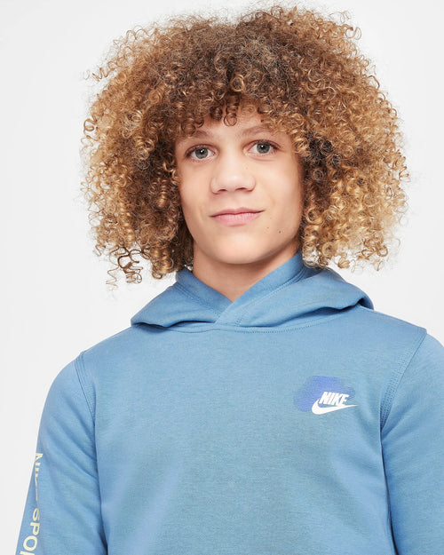 Sweat Nike Fleece Junior - Bleu - FootKorner Testing