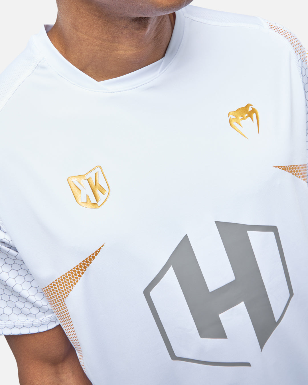 FootKorner TestingT-shirt FK x Venum Hexagone MMA - Blanc/Doré