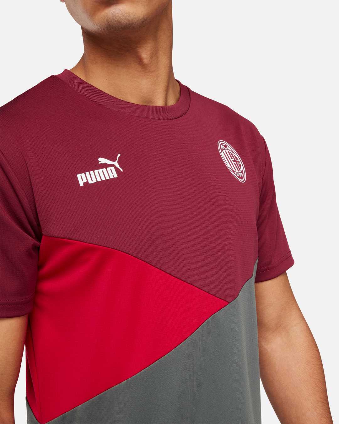 FootKorner TestingT-shirt Milan AC - Rouge/Gris