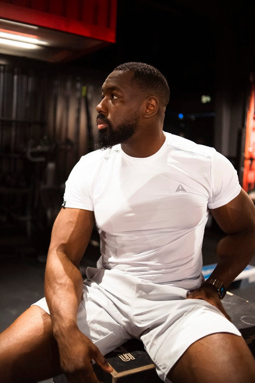 T-shirt Scampia First - Blanc/Gris - FootKorner Testing