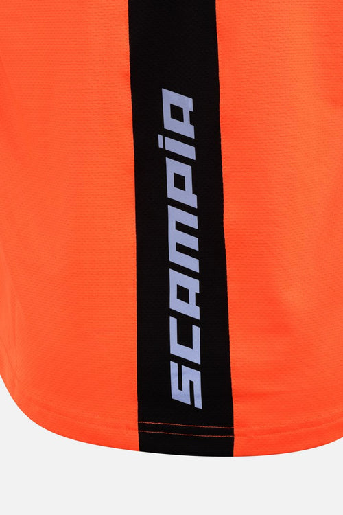 T-shirt Scampia First - Orange/Noir - FootKorner Testing