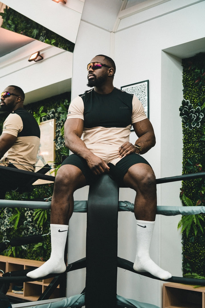 FootKorner TestingT-shirt Scampia Scalare - Beige/Noir