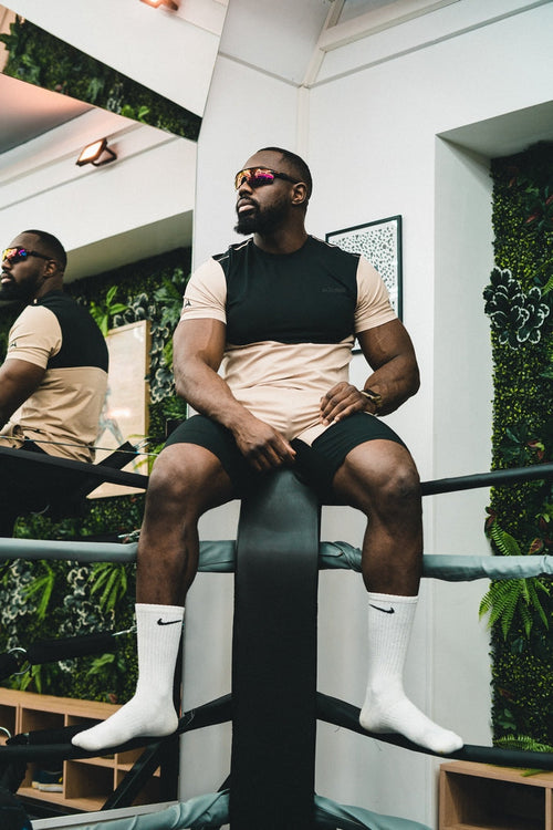 T-shirt Scampia Scalare - Beige/Noir - FootKorner Testing