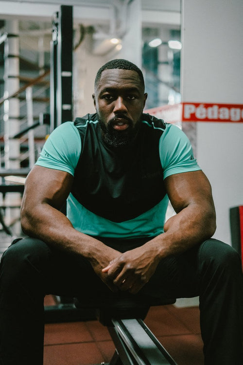 T-shirt Scampia Scalare - Menthe/Noir - FootKorner Testing