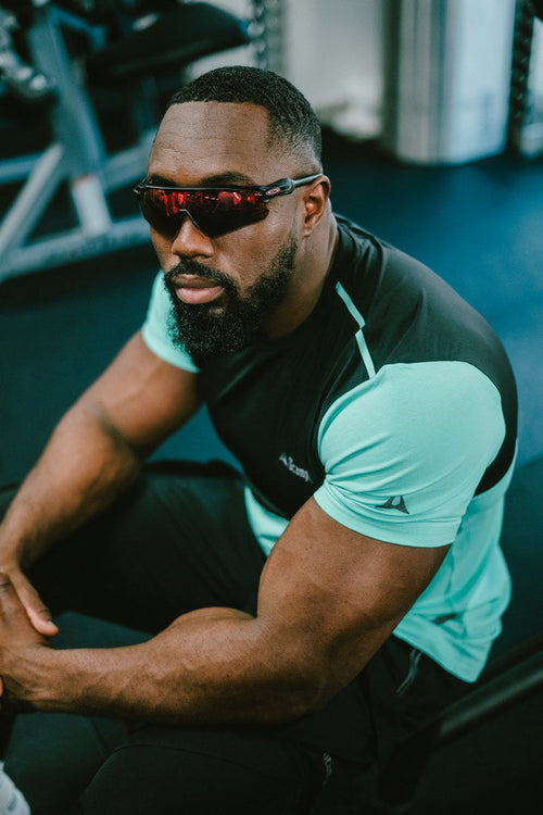 T-shirt Scampia Scalare - Menthe/Noir - FootKorner Testing