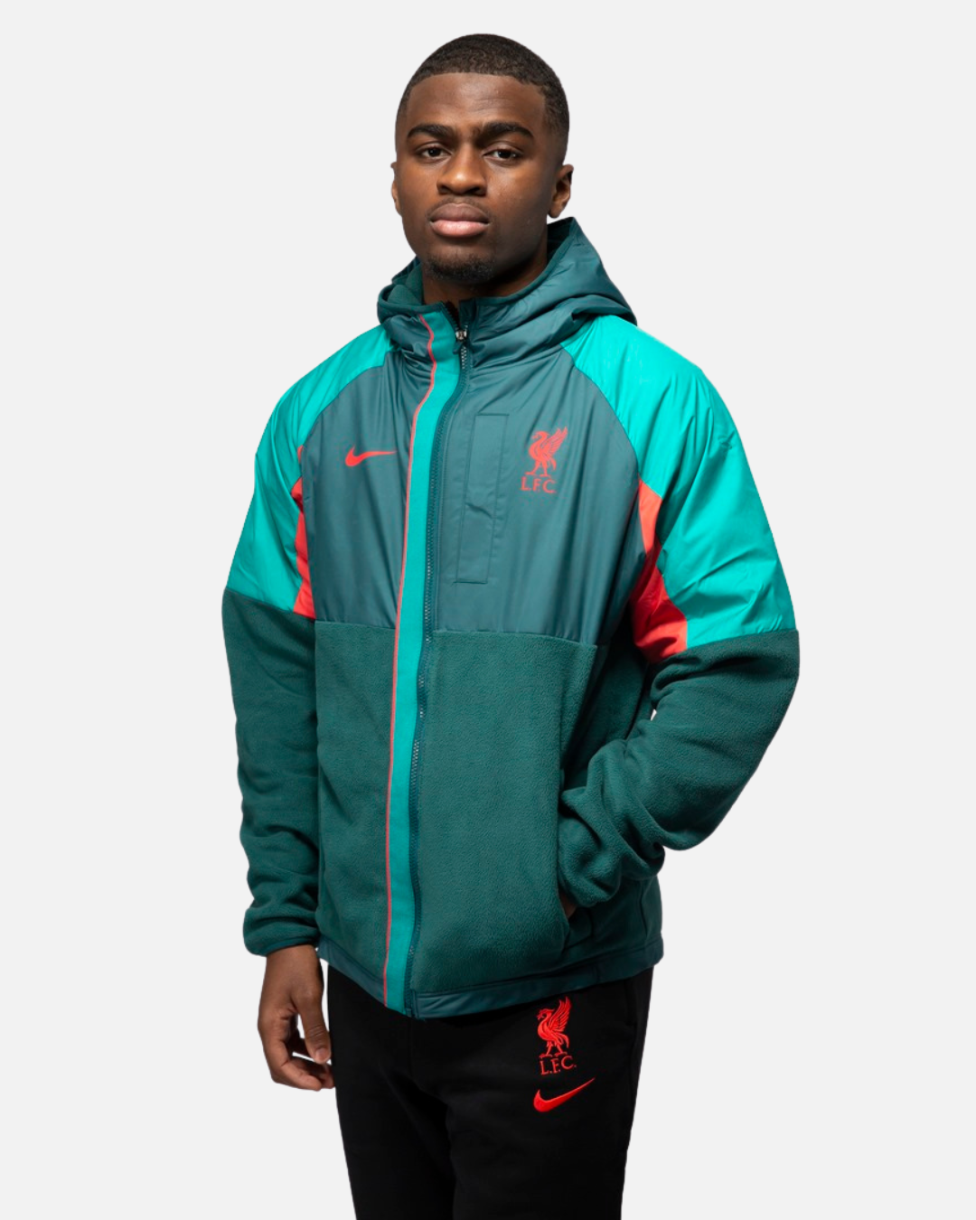 FootKorner TestingVeste à capuche Liverpool - Vert/Rouge