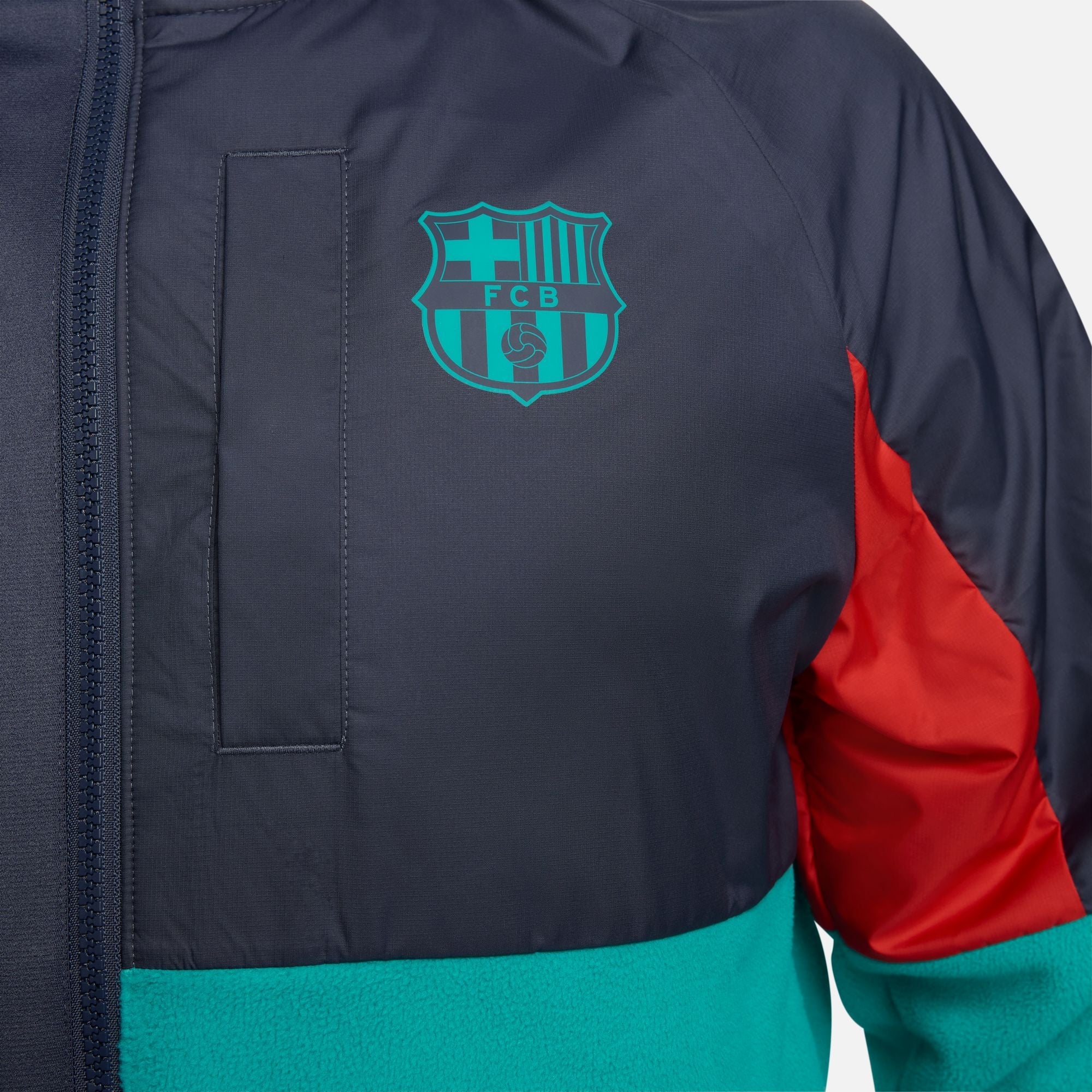 FootKorner TestingVeste Coupe-Vent Barcelone - Bleu/Vert