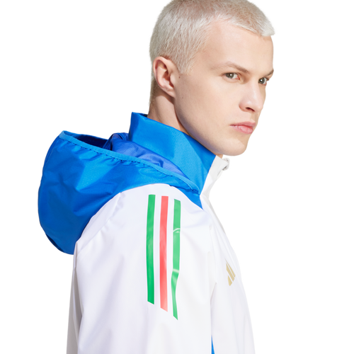 Veste Coupe-Vent Italie 2024 - Blanc/Bleu - FootKorner Testing