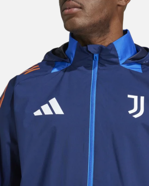 Veste Coupe-Vent Juventus 2024/2025 - Bleu/Orange - FootKorner Testing