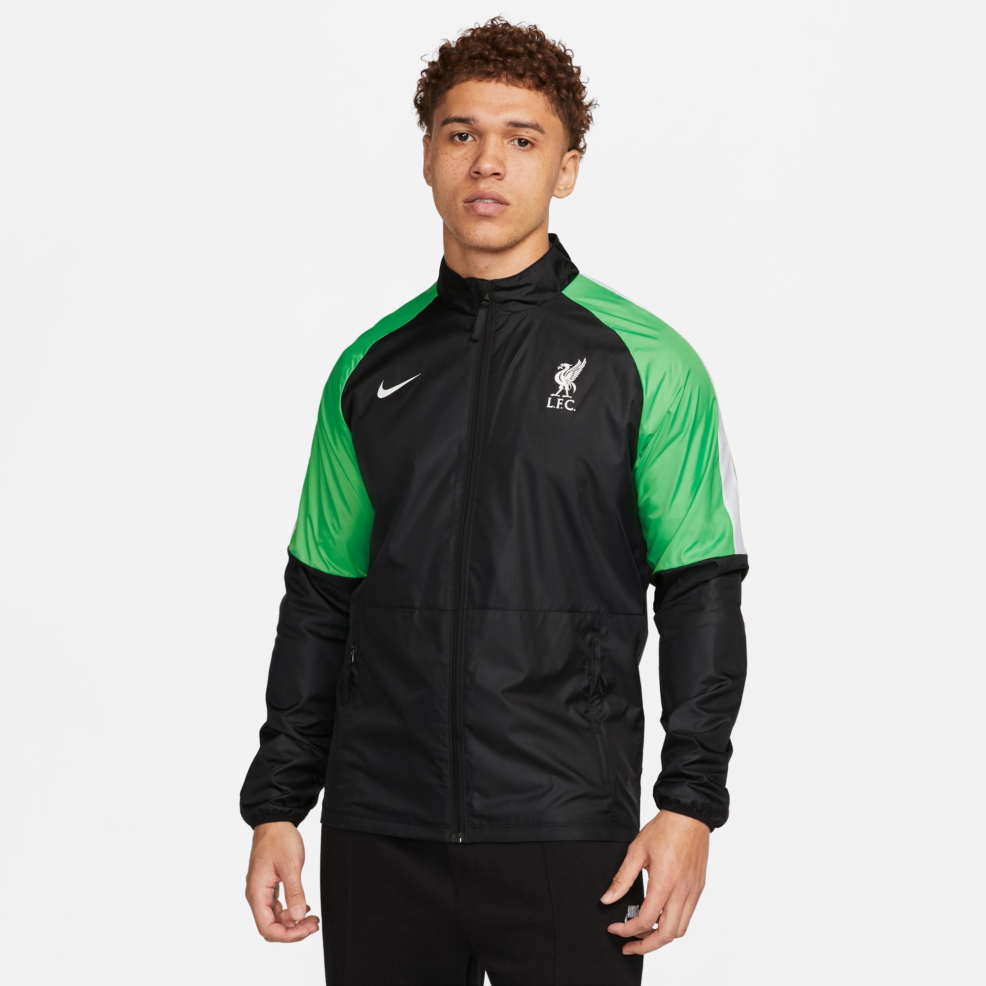 FootKorner TestingVeste Coupe-Vent Liverpool  - Noir/Vert/Blanc