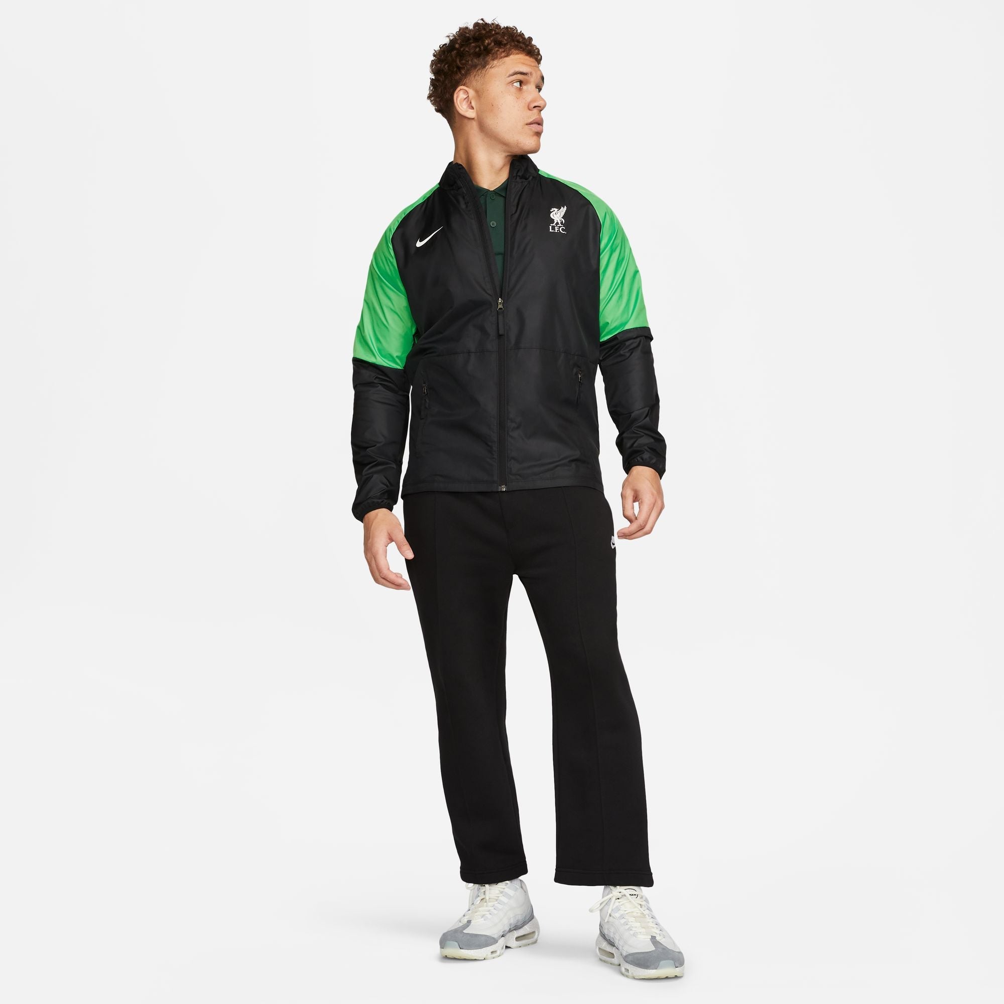 FootKorner TestingVeste Coupe-Vent Liverpool  - Noir/Vert/Blanc