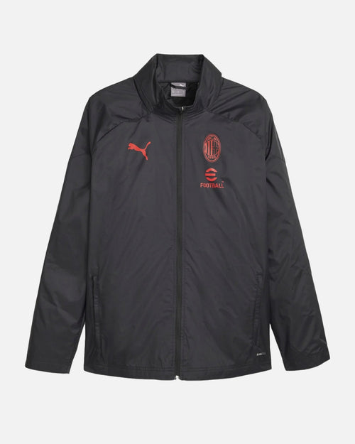 Veste Coupe-Vent Milan AC - Noir/Rouge - FootKorner Testing
