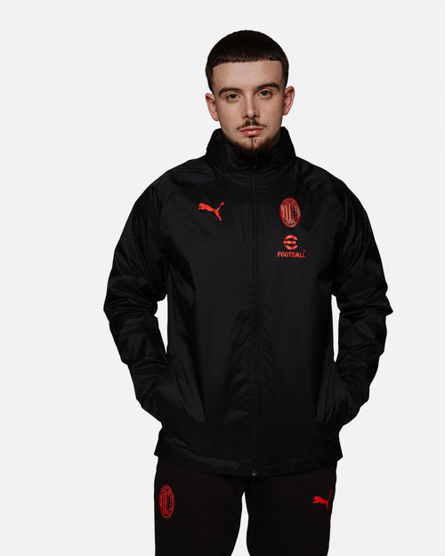 Veste Coupe-Vent Milan AC - Noir/Rouge - FootKorner Testing