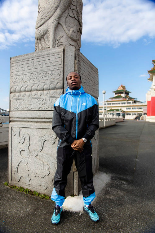 Veste Coupe - Vent Nike Sportswear Windrunner - Noir/Bleu - FootKorner Testing