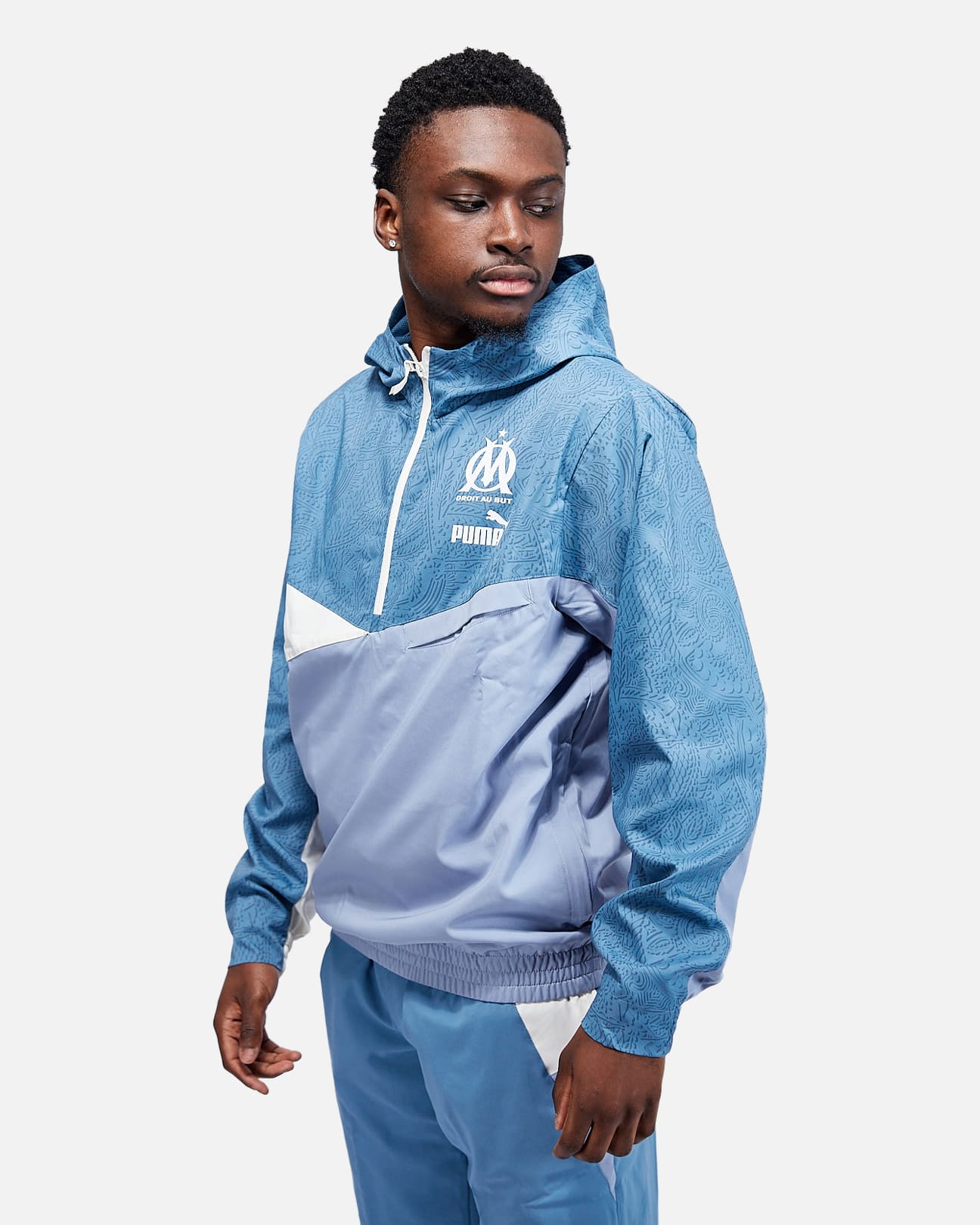 FootKorner TestingVeste Coupe-Vent OM 2022/2023 - Bleu