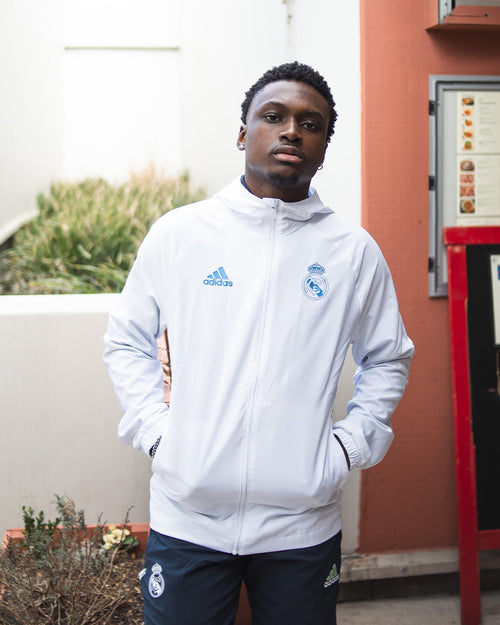Veste Coupe-Vent Real Madrid 2022/2023 - Blanc/Bleu - FootKorner Testing