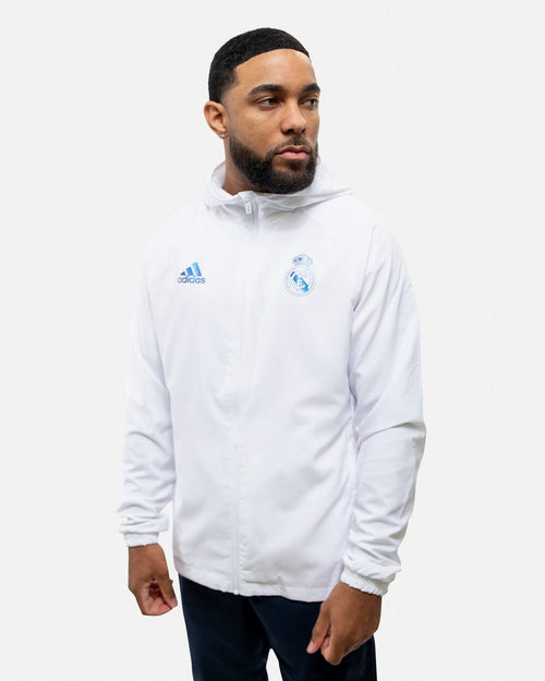 Veste Coupe-Vent Real Madrid 2022/2023 - Blanc/Bleu - FootKorner Testing
