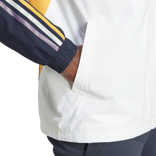 Veste Coupe-Vent Real Madrid 2023/2024 - Blanc/Bleu/Jaune - FootKorner Testing
