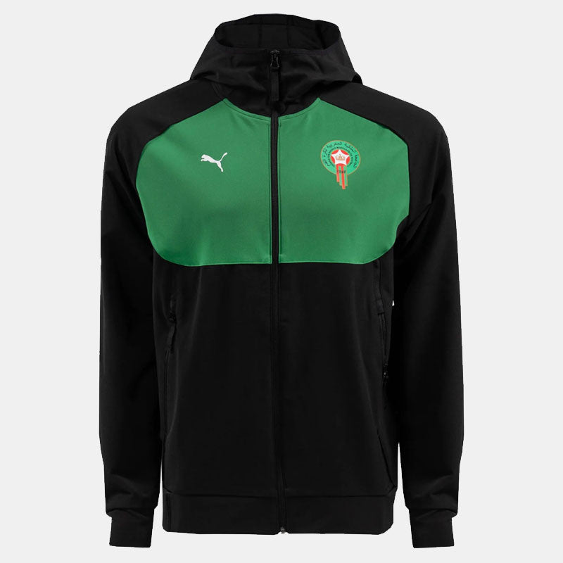 FootKorner TestingVeste de survêtement Maroc Pumatech 2024/2025 - Noir/Vert