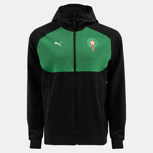 Veste de survêtement Maroc Pumatech 2024/2025 - Noir/Vert - FootKorner Testing