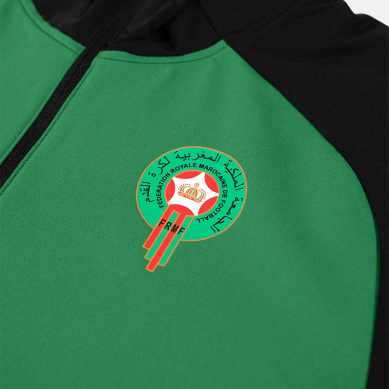 FootKorner TestingVeste de survêtement Maroc Pumatech 2024/2025 - Noir/Vert
