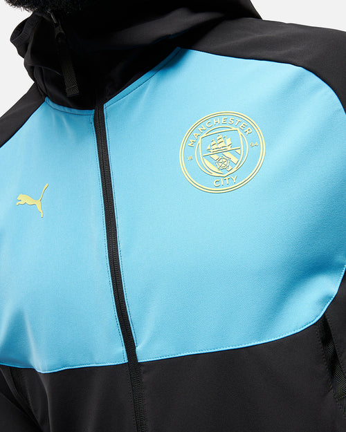 Veste de survêtement Manchester City Pumatech - Noir/Bleu - FootKorner Testing