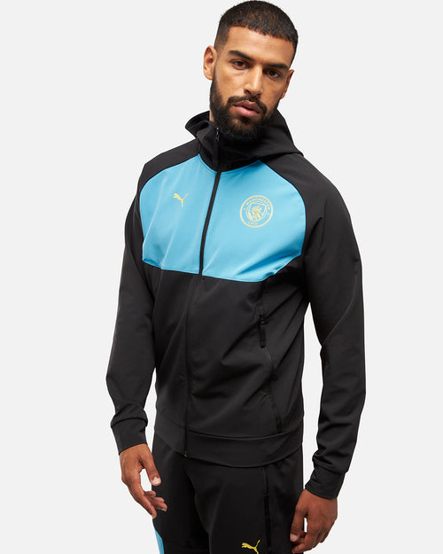 Veste de survêtement Manchester City Pumatech - Noir/Bleu - FootKorner Testing