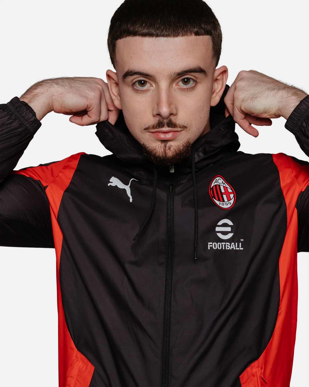 FootKorner TestingVeste de survêtement Milan AC - Noir/Rouge