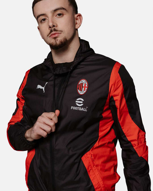 Veste de survêtement Milan AC - Noir/Rouge - FootKorner Testing