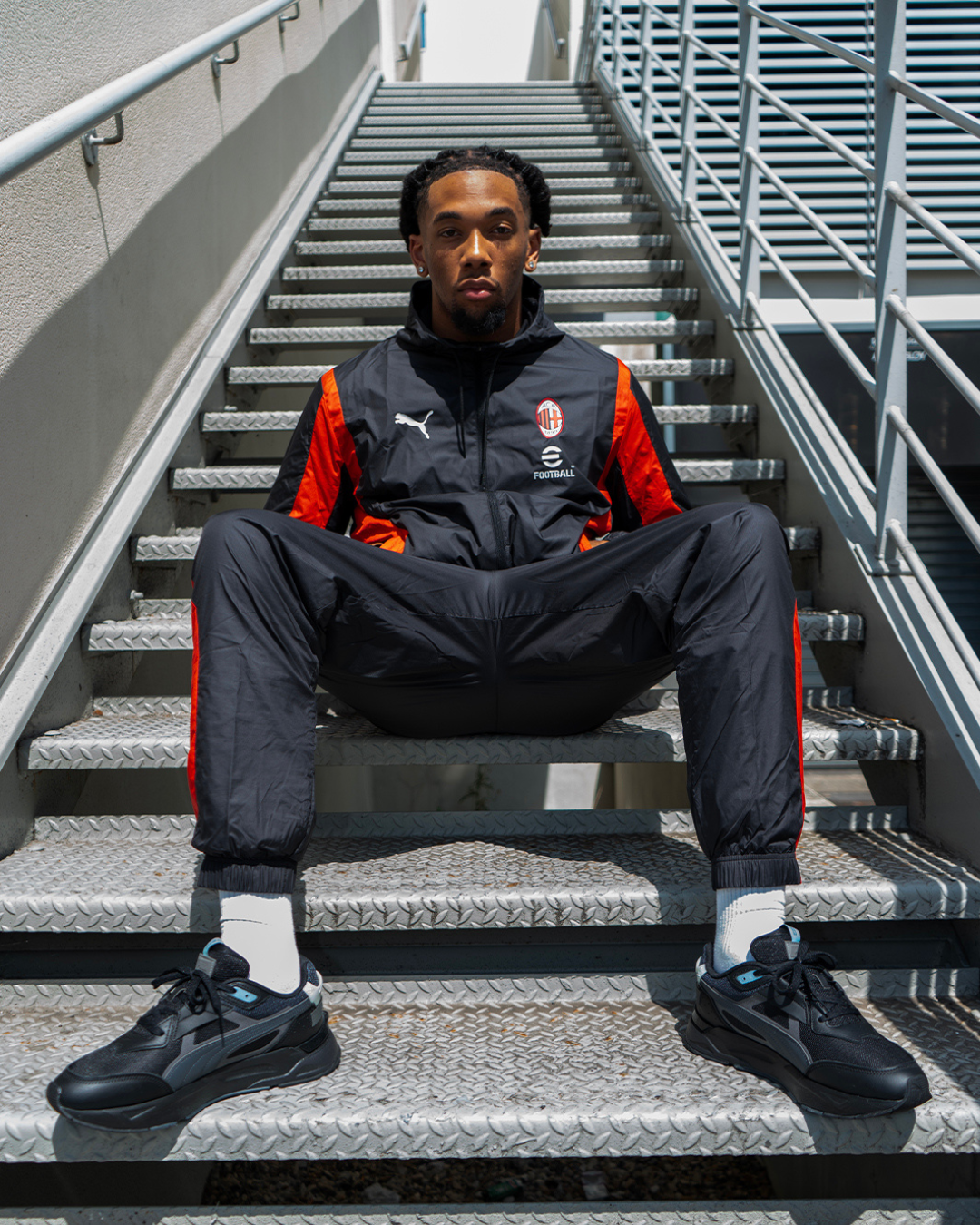 FootKorner TestingVeste de survêtement Milan AC - Noir/Rouge