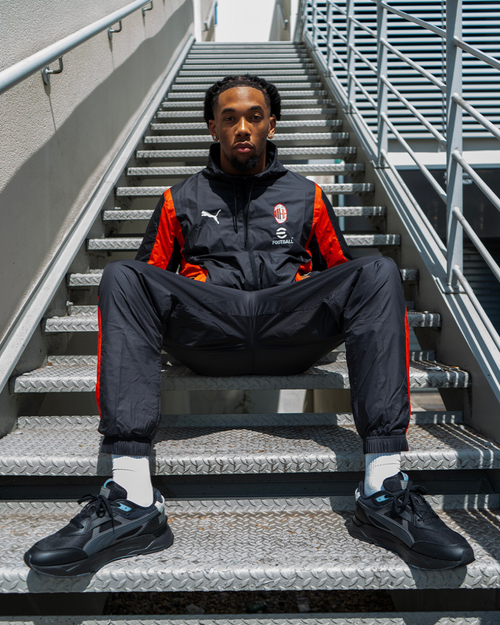 Veste de survêtement Milan AC - Noir/Rouge - FootKorner Testing