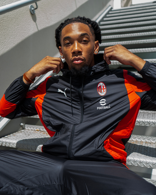Veste de survêtement Milan AC - Noir/Rouge - FootKorner Testing