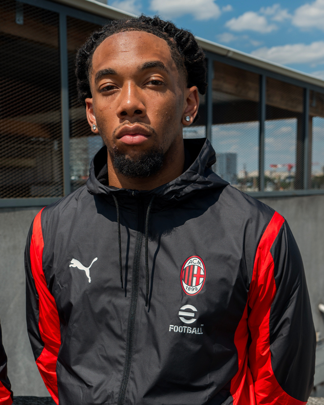 FootKorner TestingVeste de survêtement Milan AC - Noir/Rouge